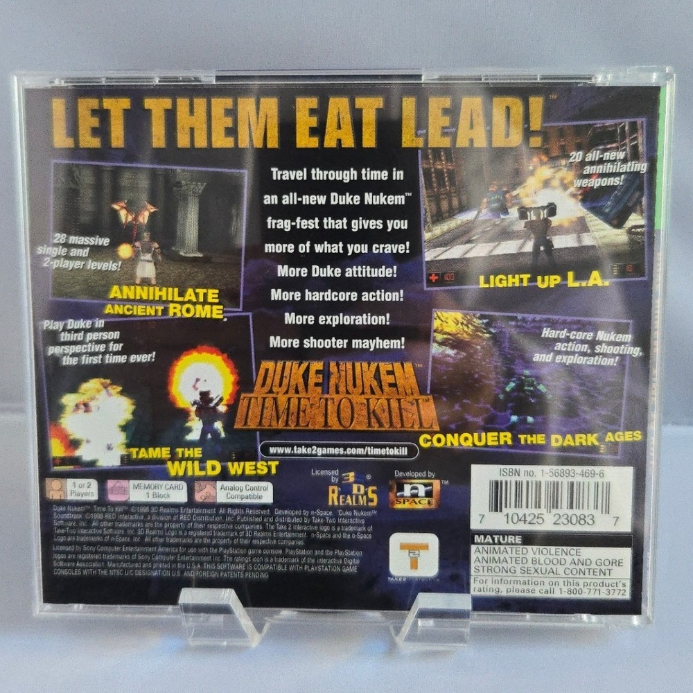 Duke Nukem Time to Kill - Sony PlayStation 1 - Complete CIB W/ Manual Tested - Picture 4 of 8